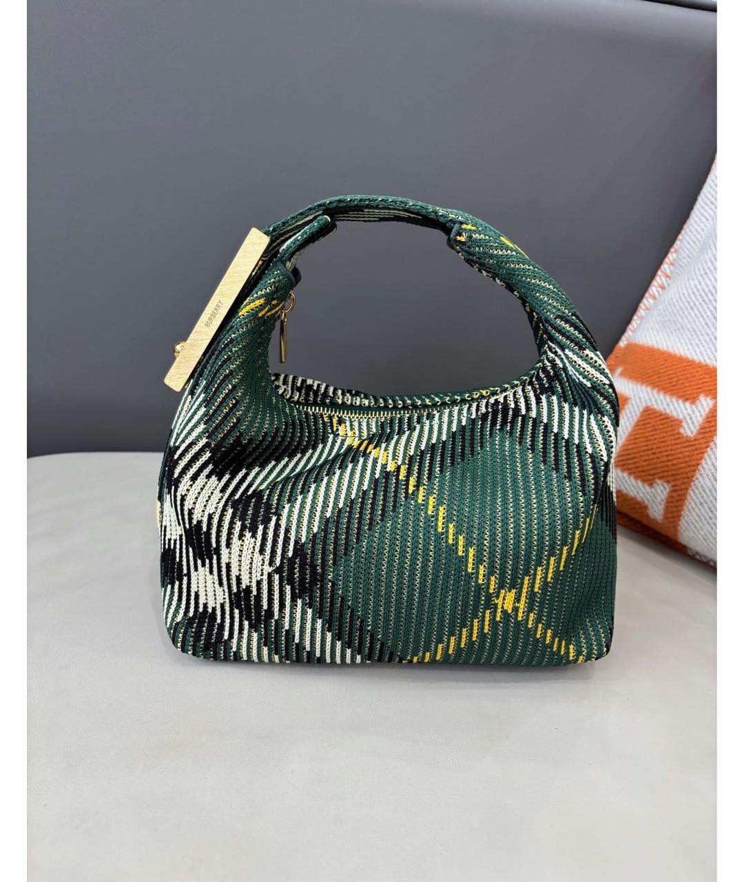 BURBERRY Зеленая сумка тоут, фото 9