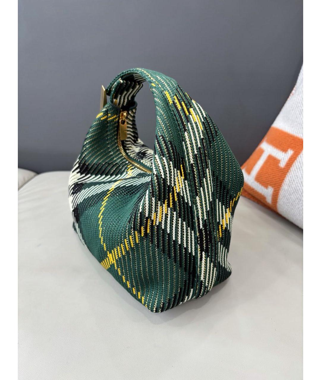 BURBERRY Зеленая сумка тоут, фото 5