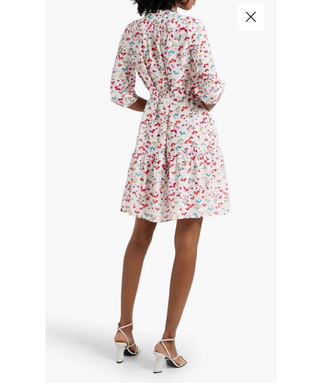 SALONI Мульти шелковое повседневное платье, фото 7