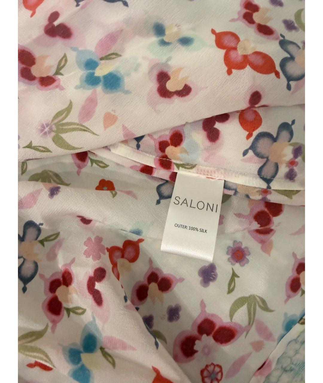 SALONI Мульти шелковое повседневное платье, фото 8