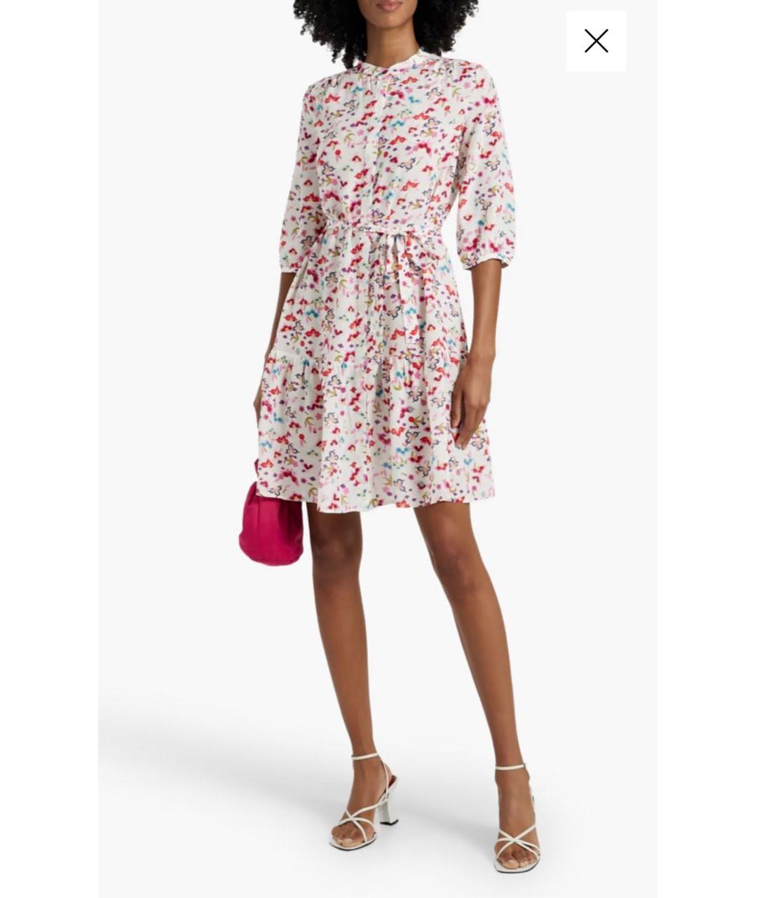 SALONI Мульти шелковое повседневное платье, фото 6