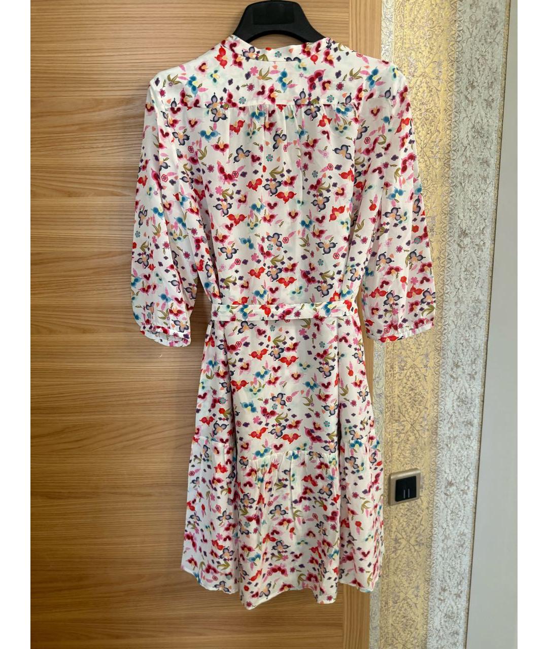 SALONI Мульти шелковое повседневное платье, фото 5