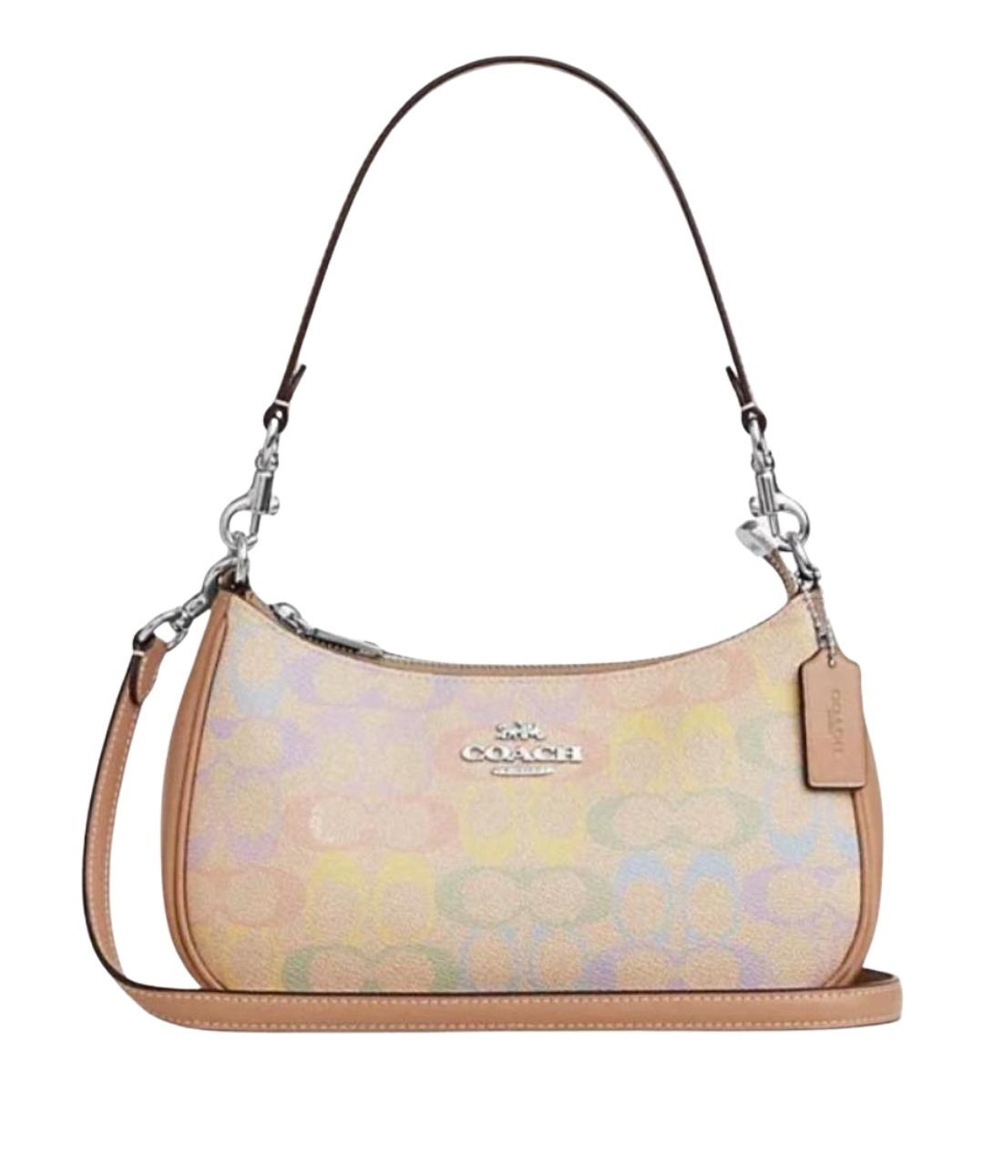 COACH Бежевая сумка с короткими ручками, фото 1