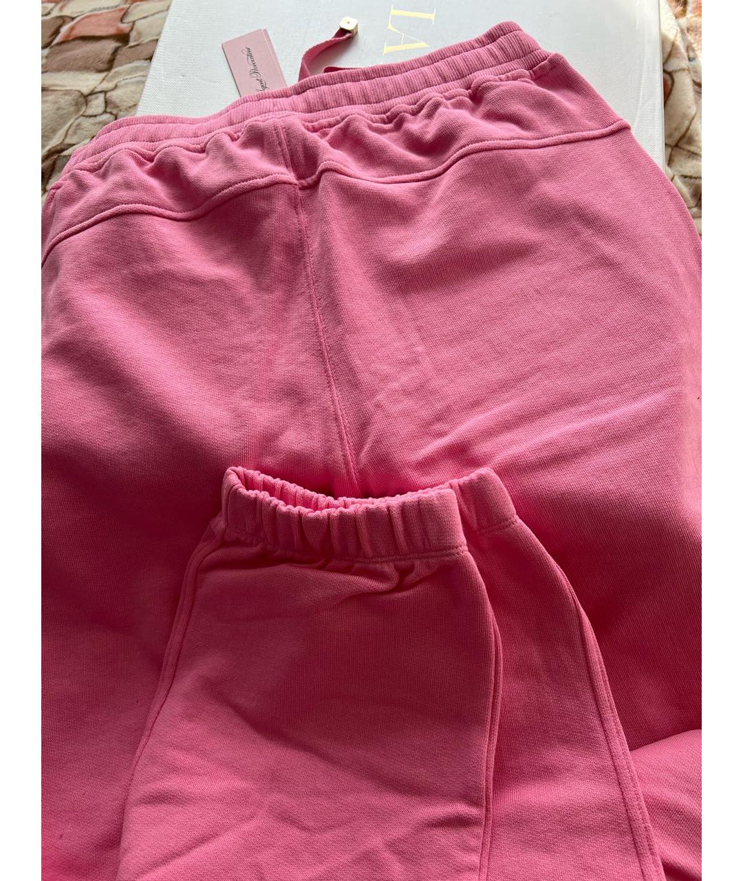 AGENT PROVOCATEUR Розовые хлопковые спортивные брюки и шорты, фото 7