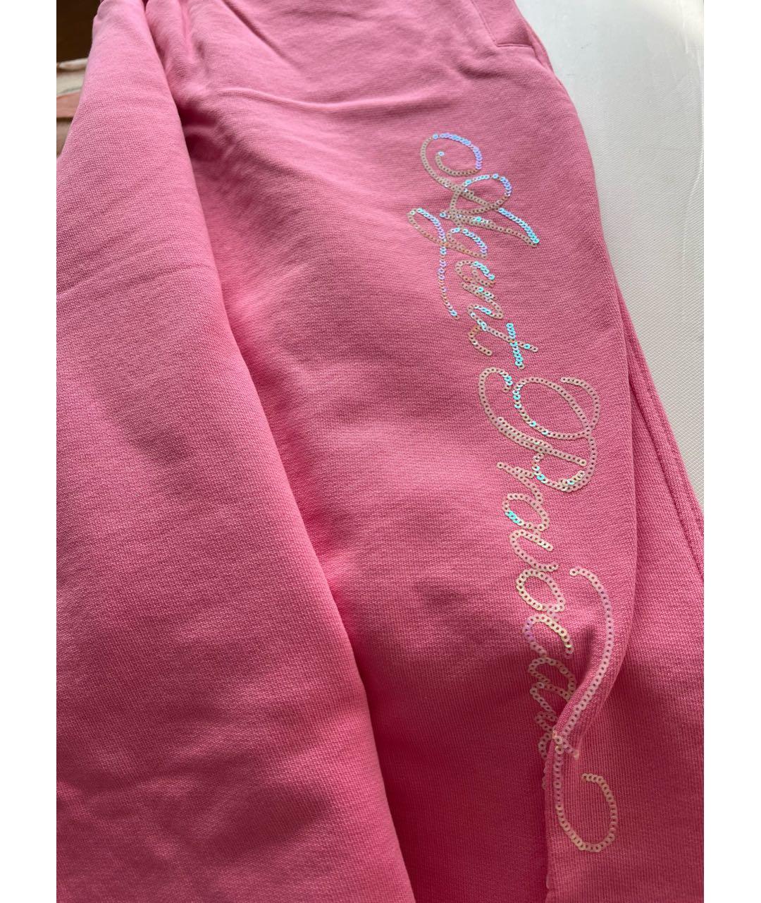 AGENT PROVOCATEUR Розовые хлопковые спортивные брюки и шорты, фото 5