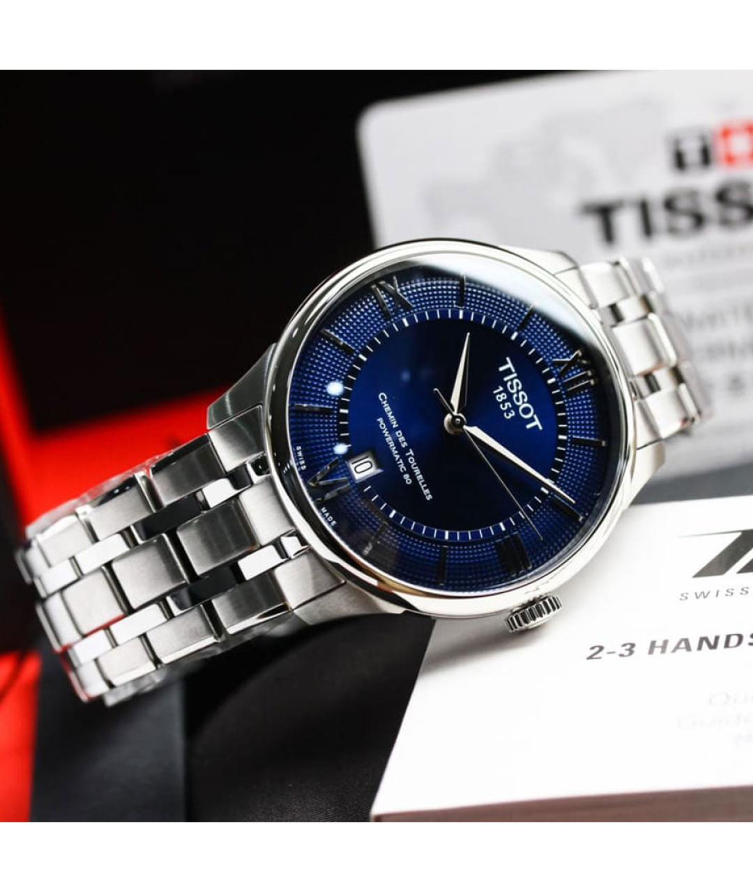 TISSOT Синие металлические часы, фото 2