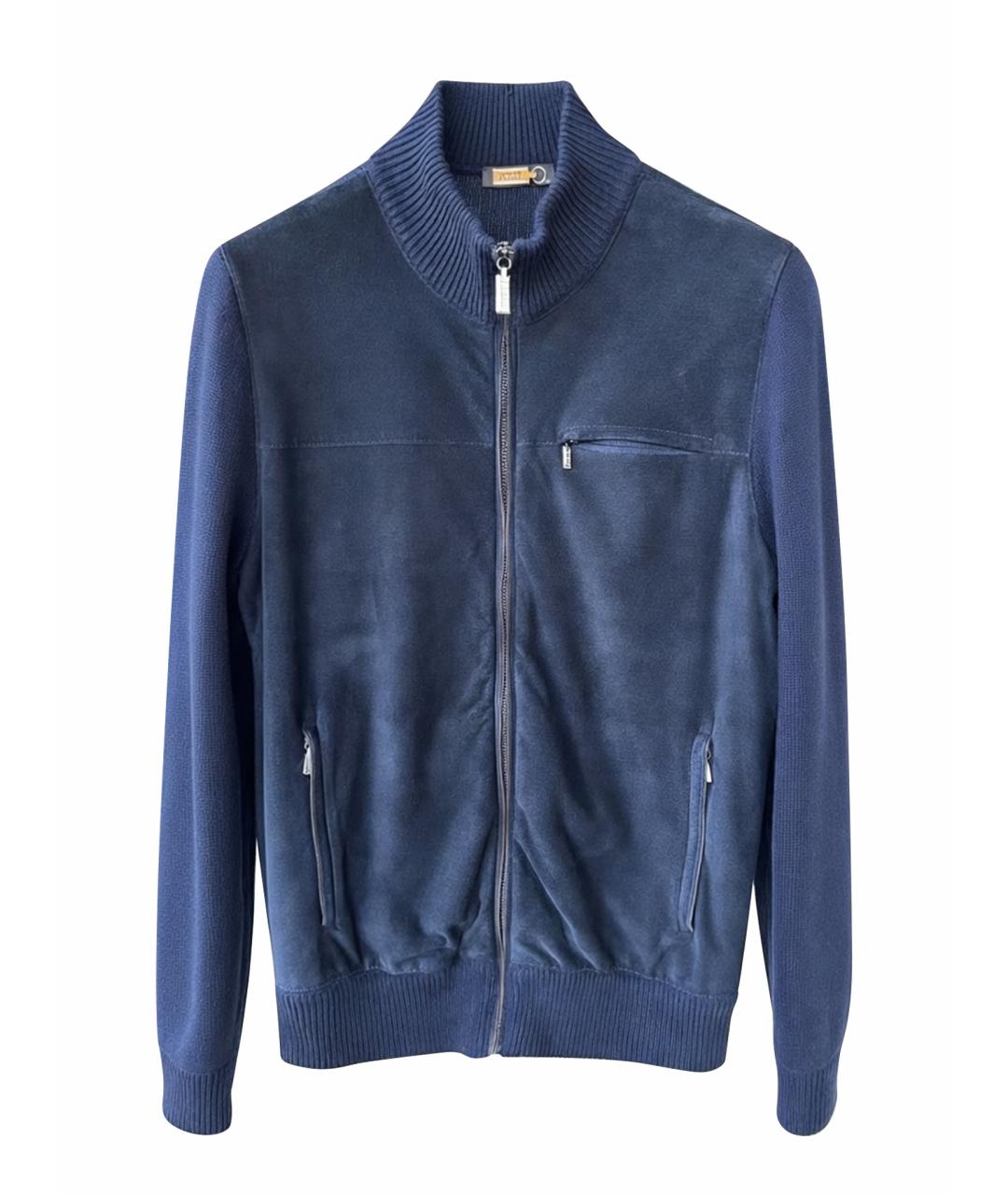 ZILLI Темно-синий кашемировый кардиган, фото 1