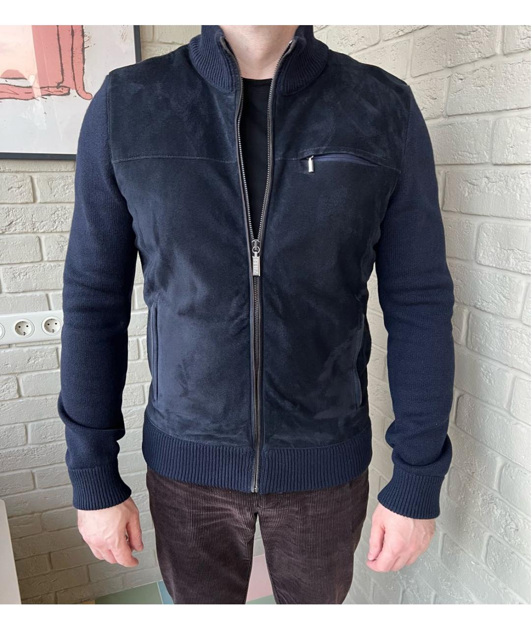 ZILLI Темно-синий кашемировый кардиган, фото 8