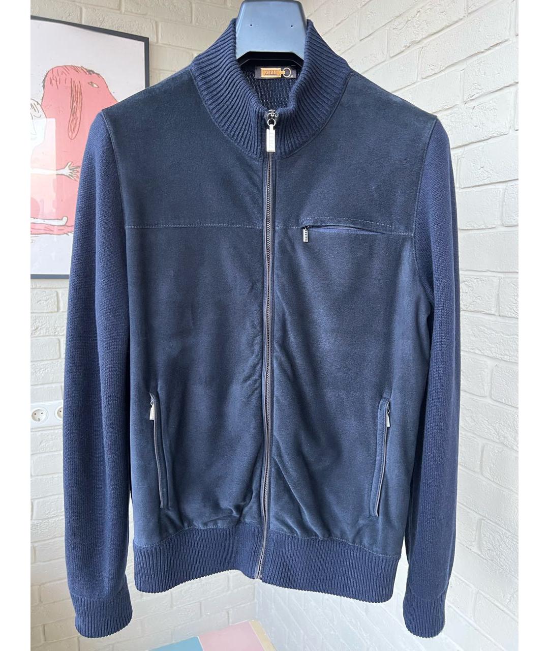 ZILLI Темно-синий кашемировый кардиган, фото 9