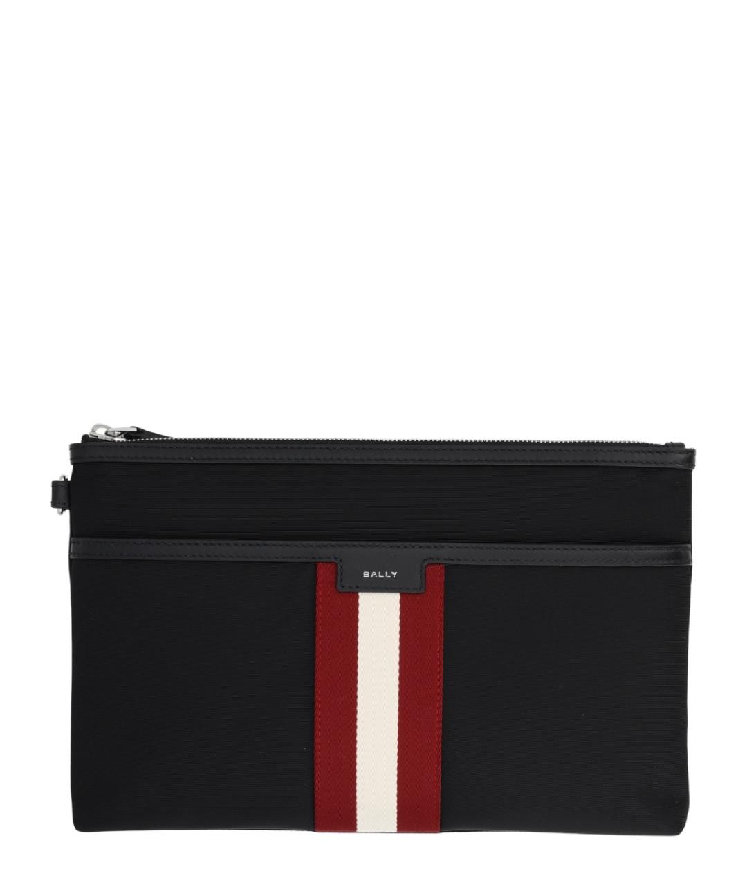 BALLY Черная синтетическая барсетка, фото 1