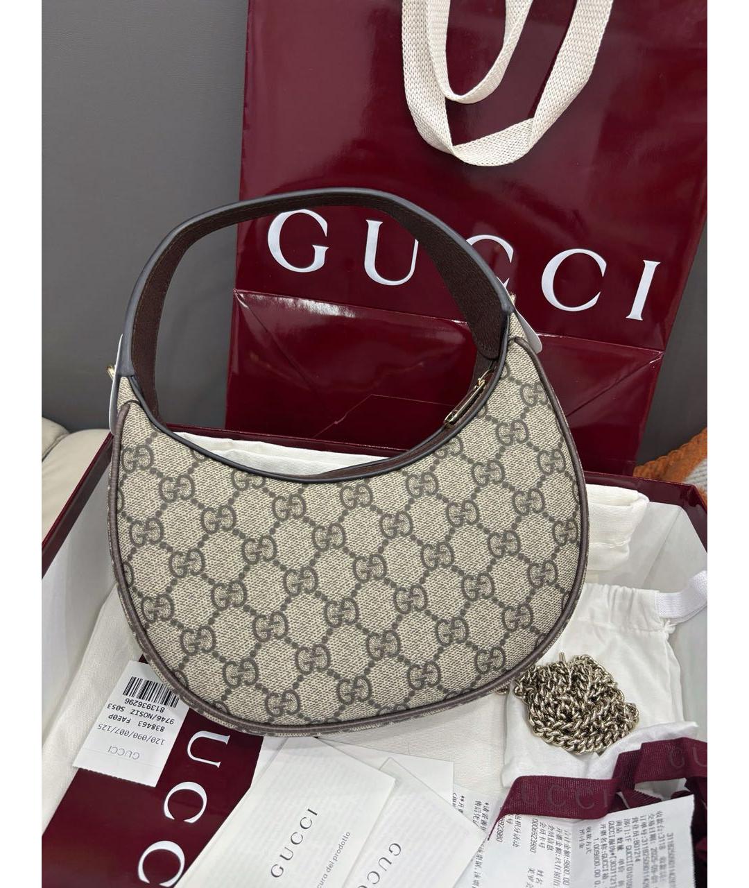 GUCCI Коричневая сумка через плечо, фото 4