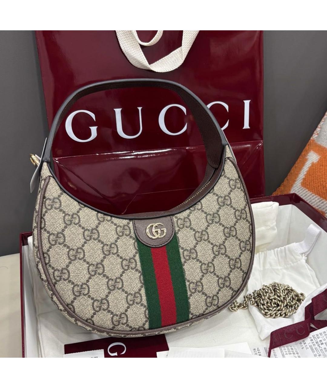 GUCCI Коричневая сумка через плечо, фото 9