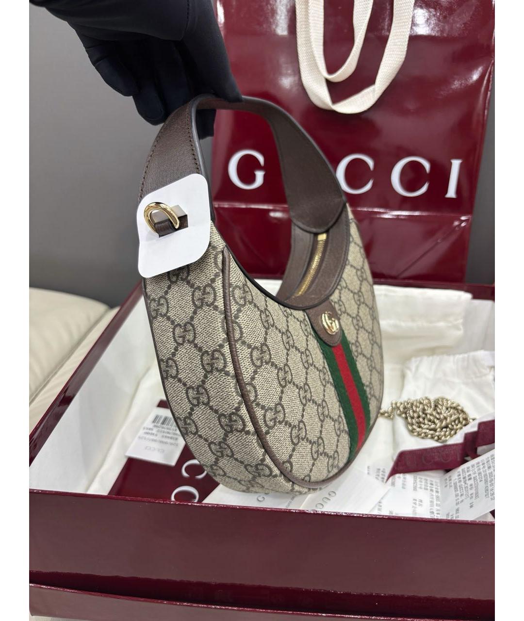 GUCCI Коричневая сумка через плечо, фото 3