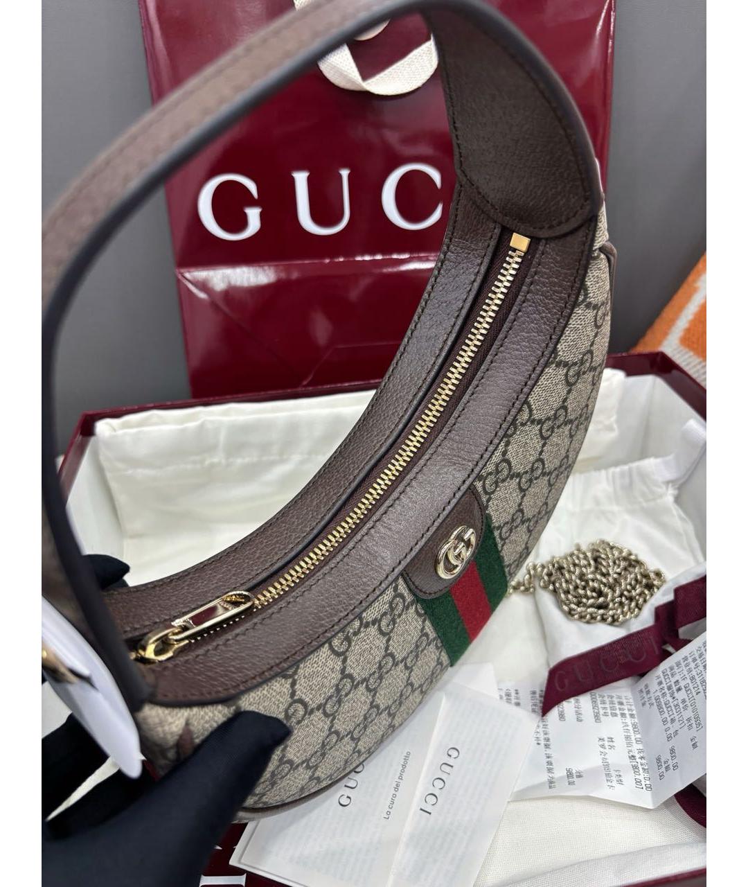 GUCCI Коричневая сумка через плечо, фото 6