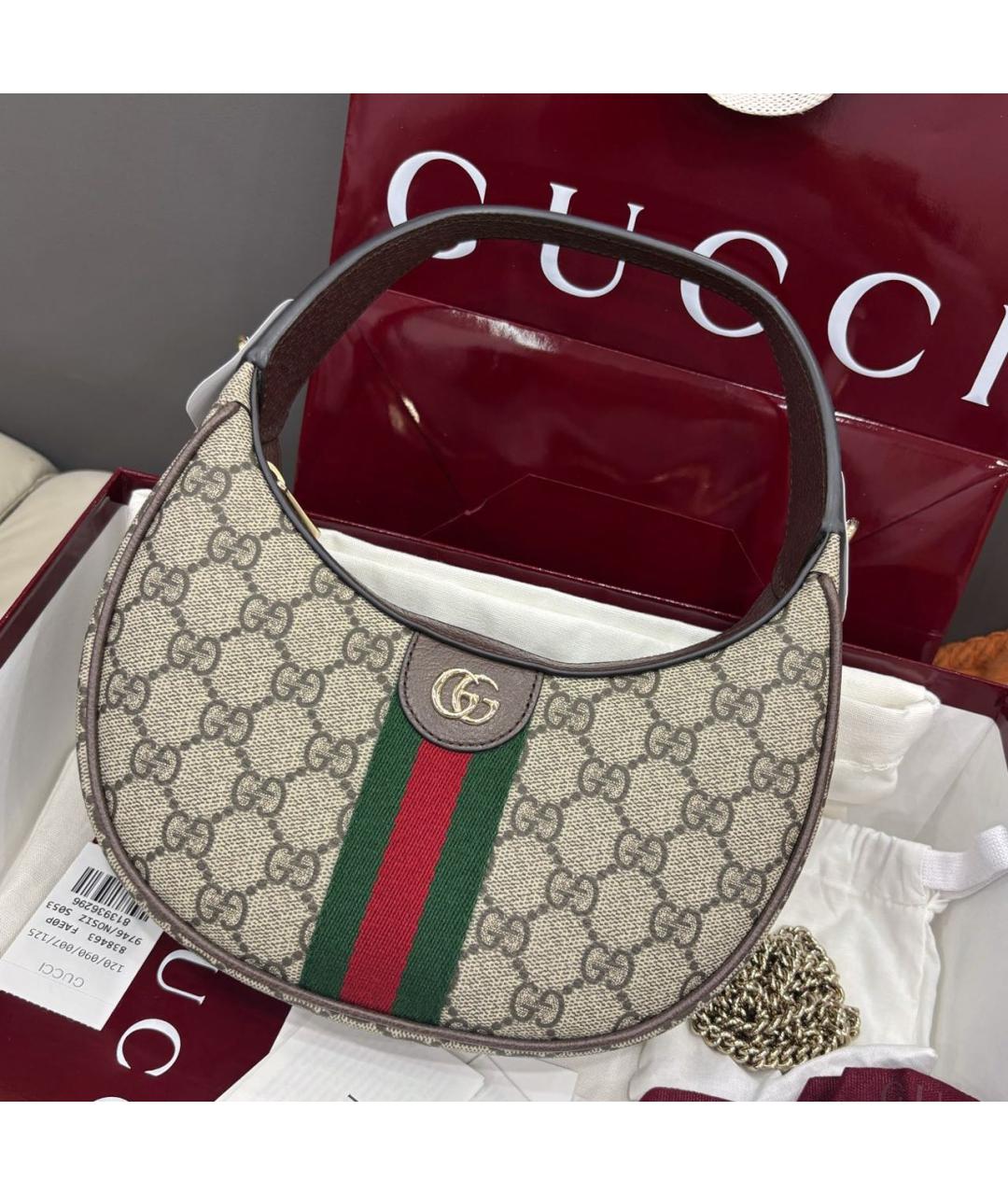 GUCCI Коричневая сумка через плечо, фото 2