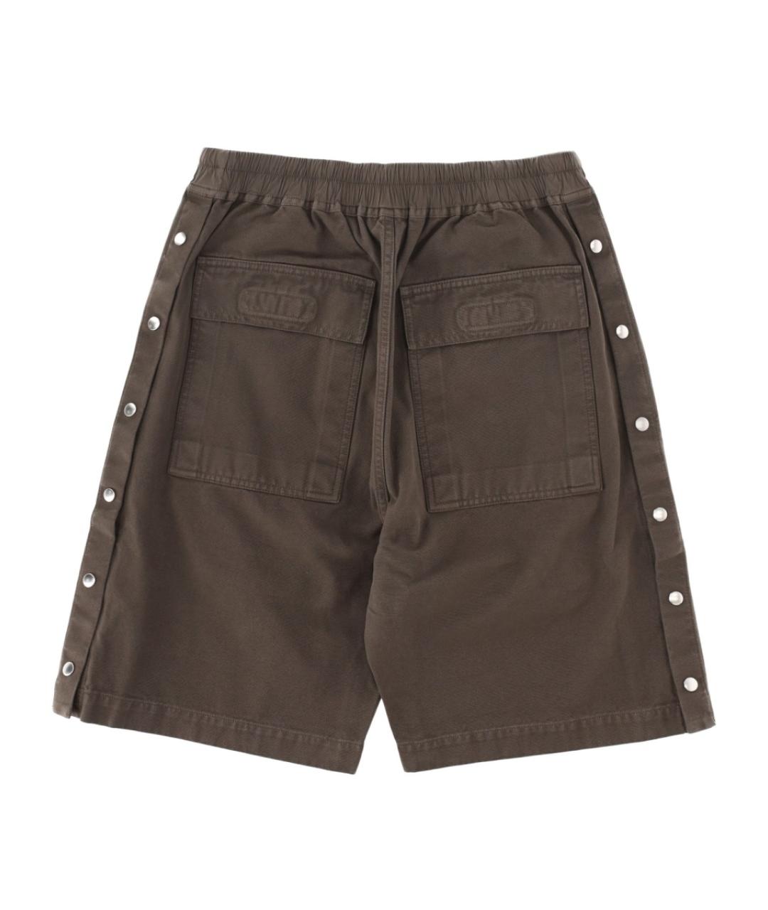 RICK OWENS DRKSHDW Коричневые хлопковые шорты, фото 2