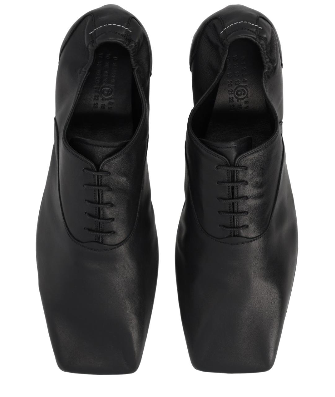 MM6 MAISON MARGIELA Черные кожаные низкие ботинки, фото 5