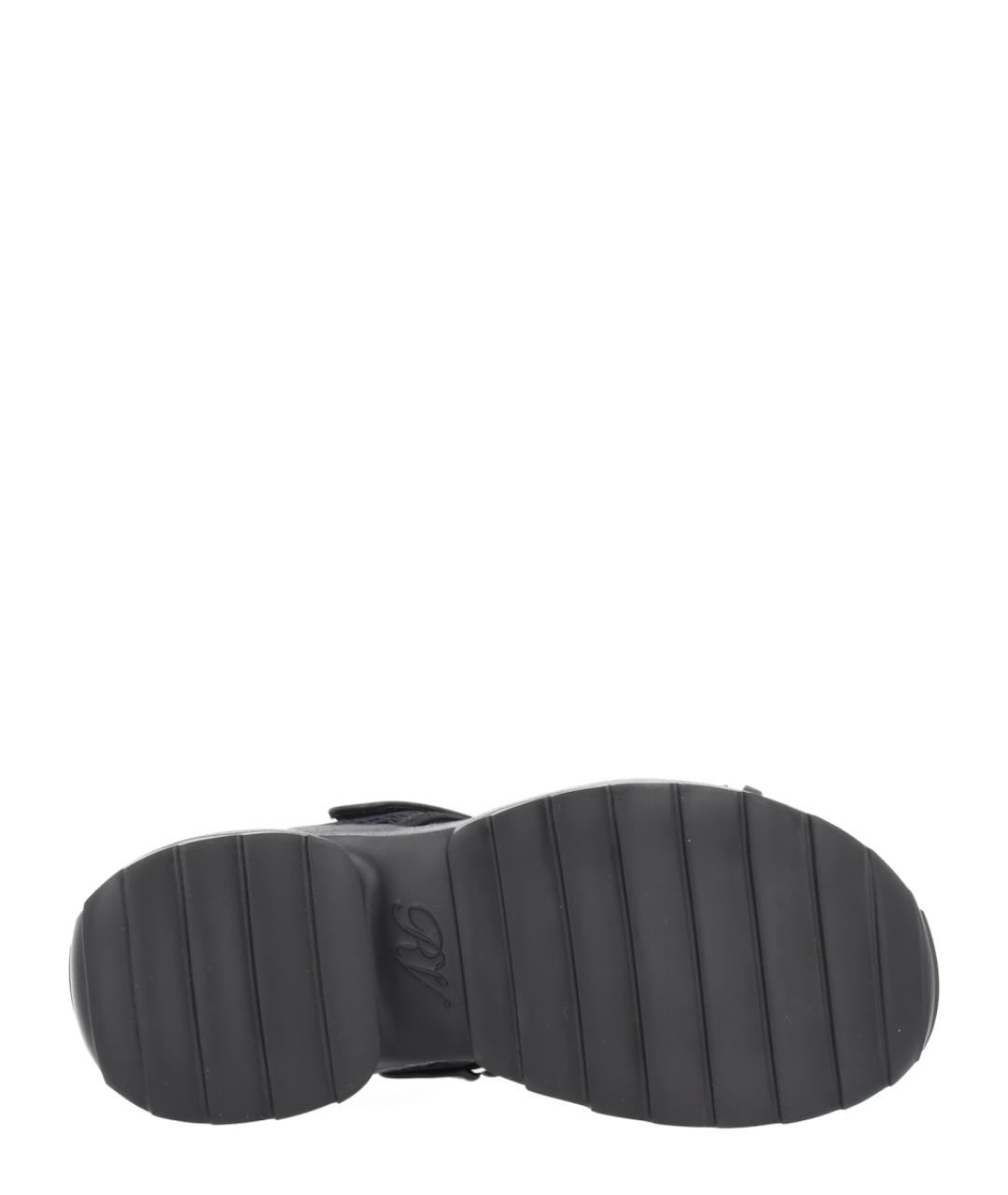 ROGER VIVIER Черные кожаные босоножки, фото 6