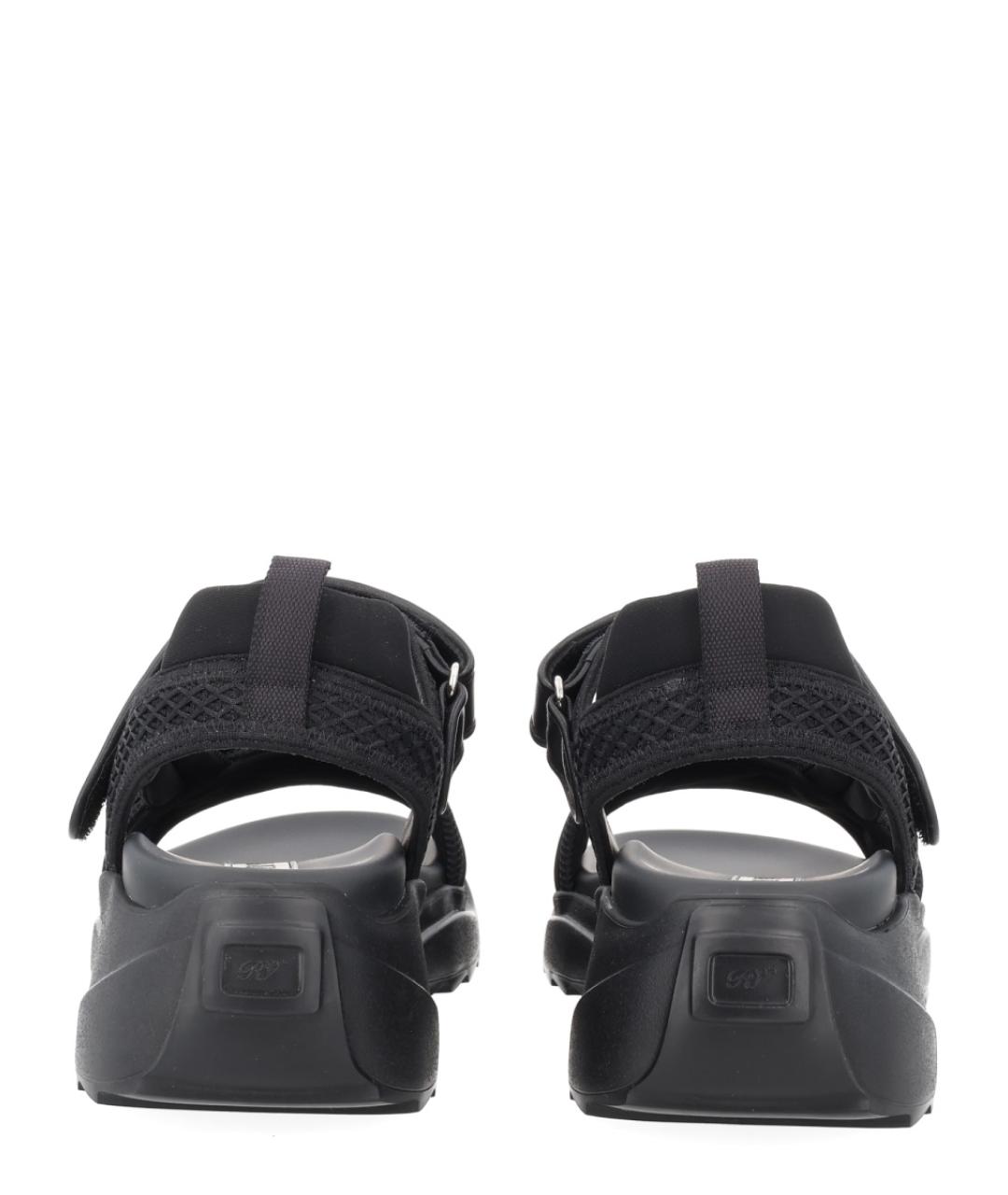 ROGER VIVIER Черные кожаные босоножки, фото 4