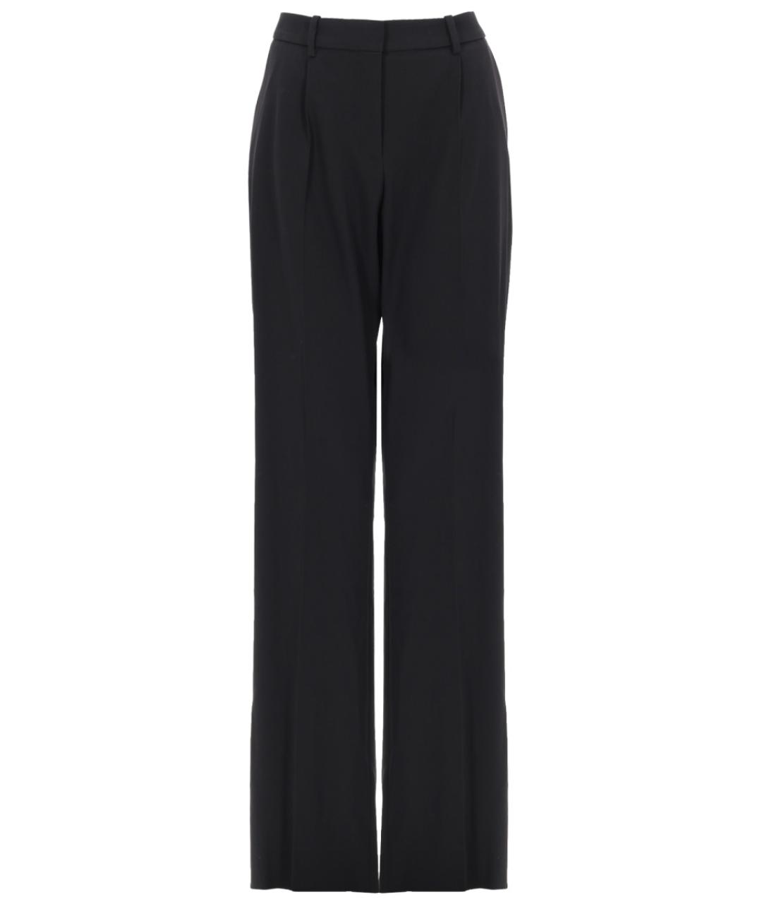 BALENCIAGA Черные шерстяные прямые брюки, фото 1