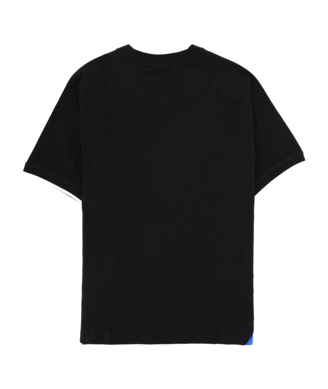 HUGO Черная хлопковая футболка, фото 2