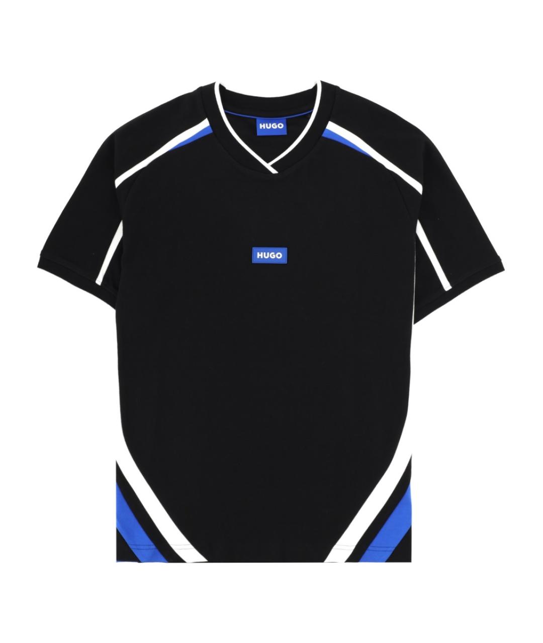 HUGO Черная хлопковая футболка, фото 1