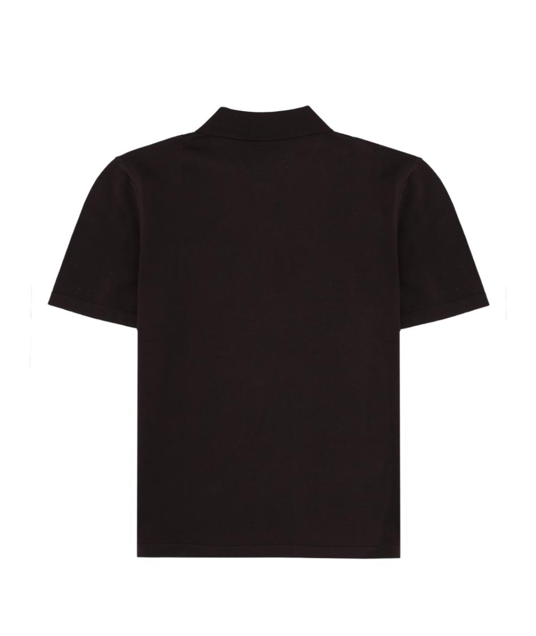 A.P.C. Коричневое хлопковое поло с коротким рукавом, фото 2
