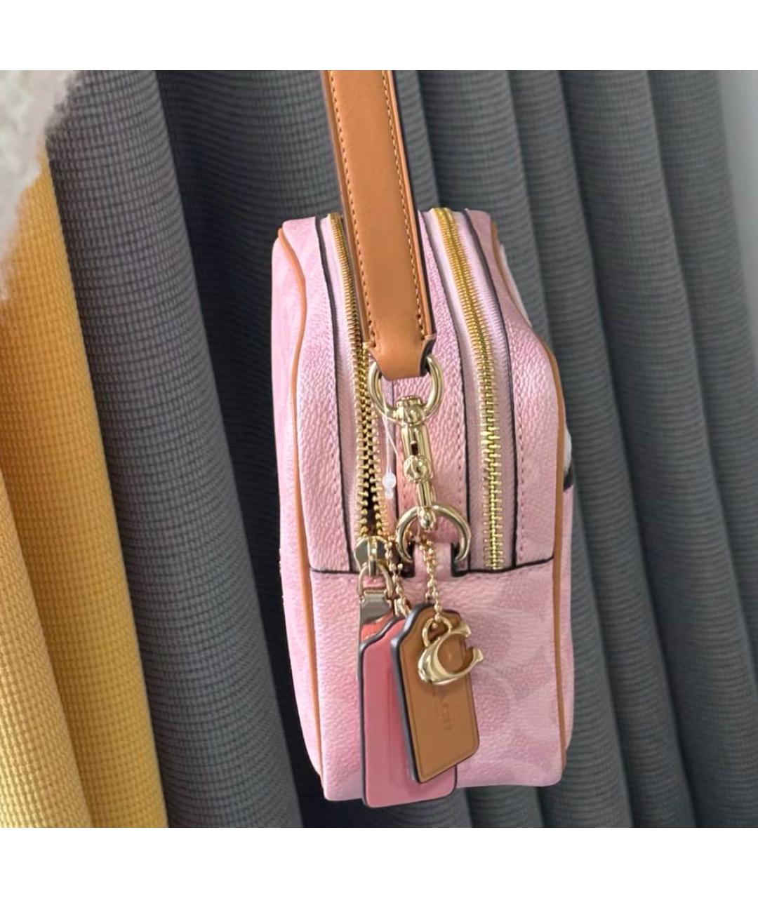 COACH Розовая сумка через плечо, фото 6