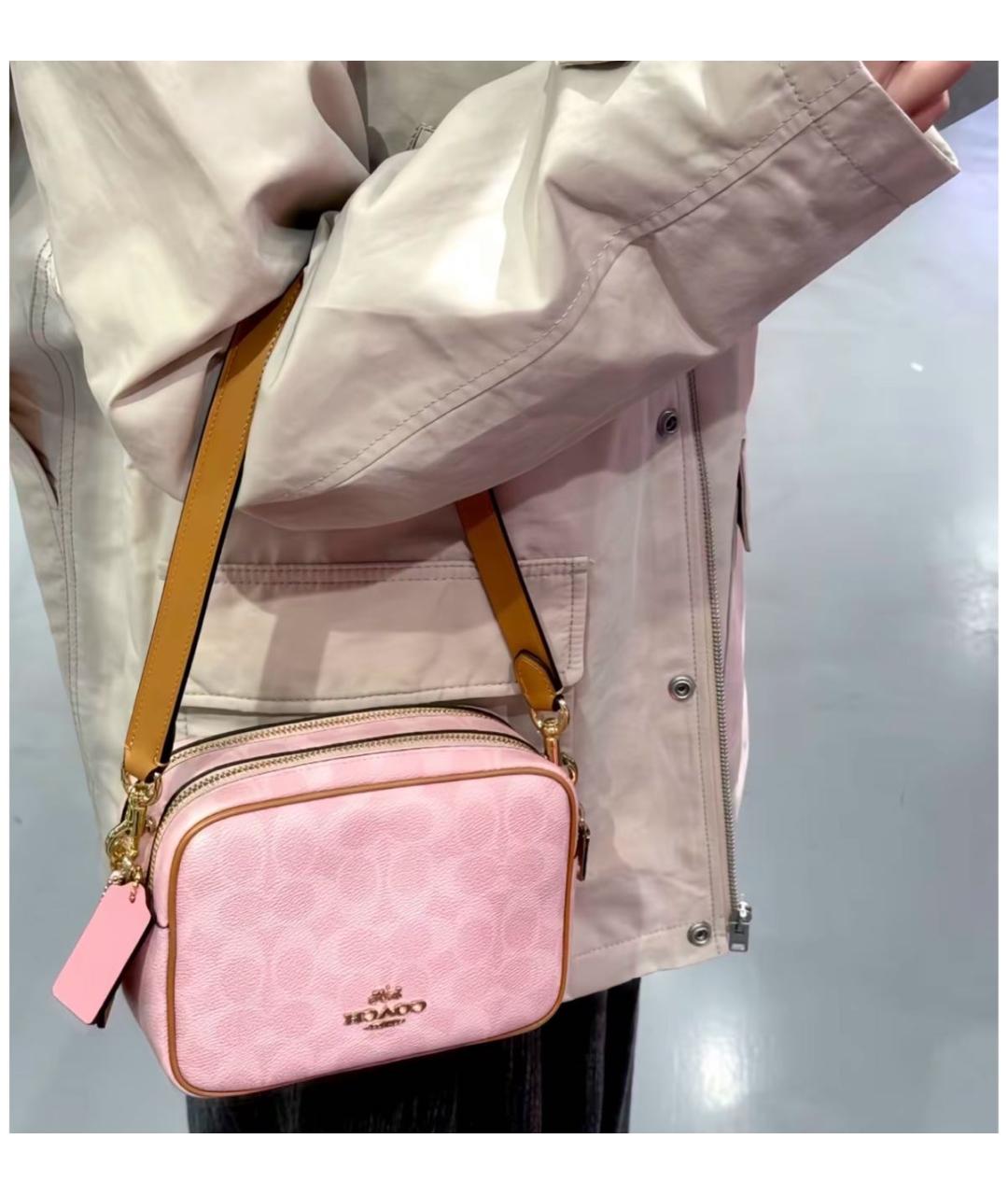 COACH Розовая сумка через плечо, фото 5