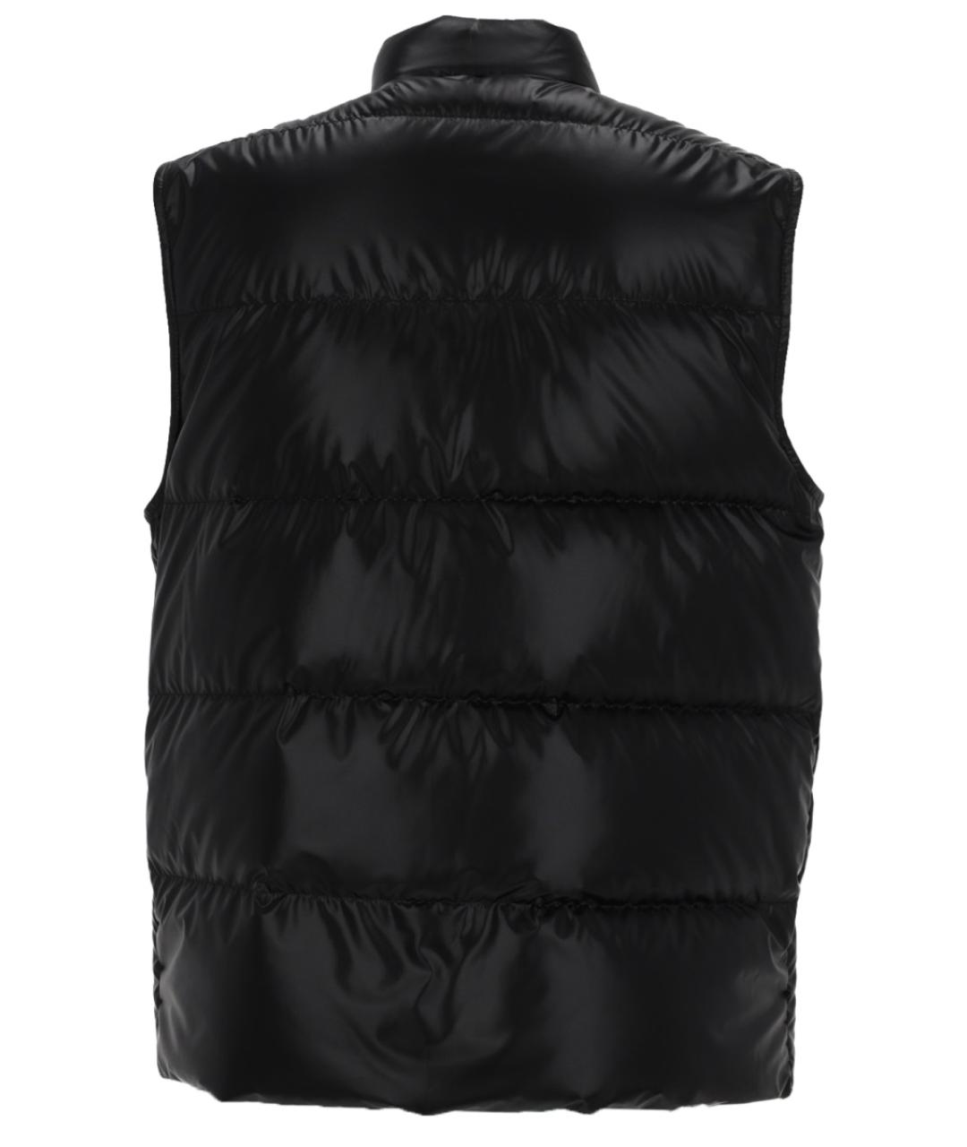 MONCLER Черный полиэстеровый жилет, фото 2