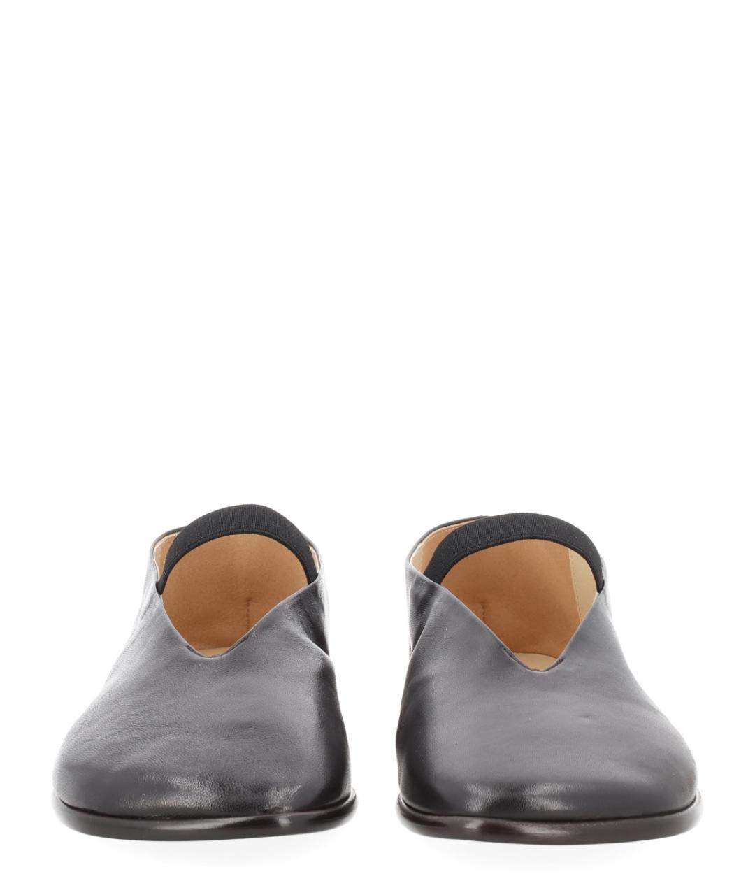 LEMAIRE Черные кожаные балетки, фото 3