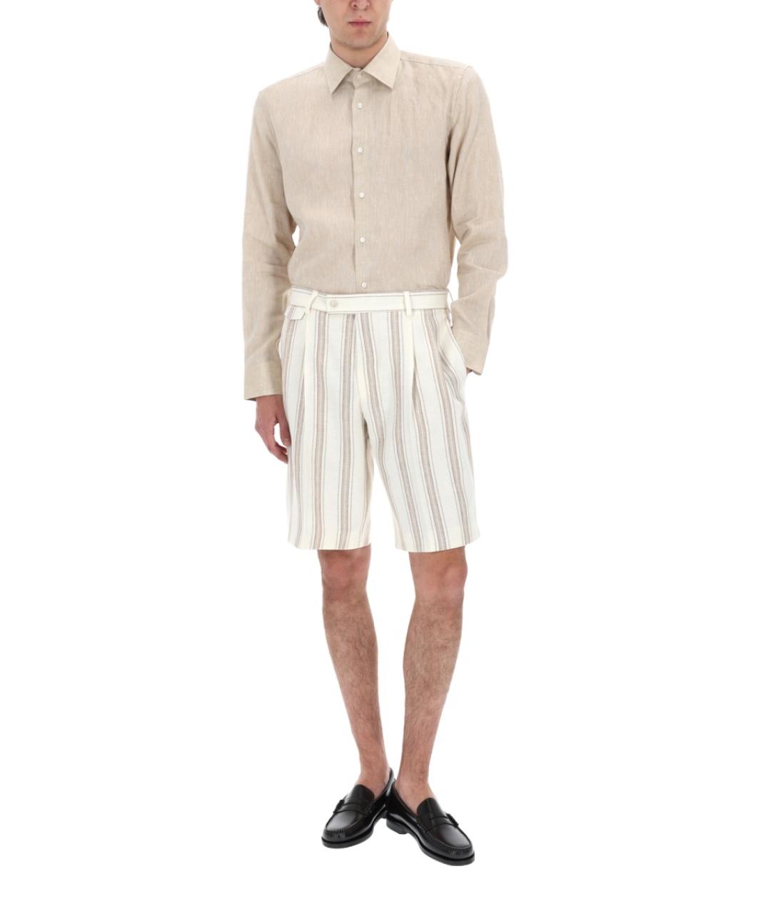 HUGO BOSS Мульти льняные шорты, фото 3