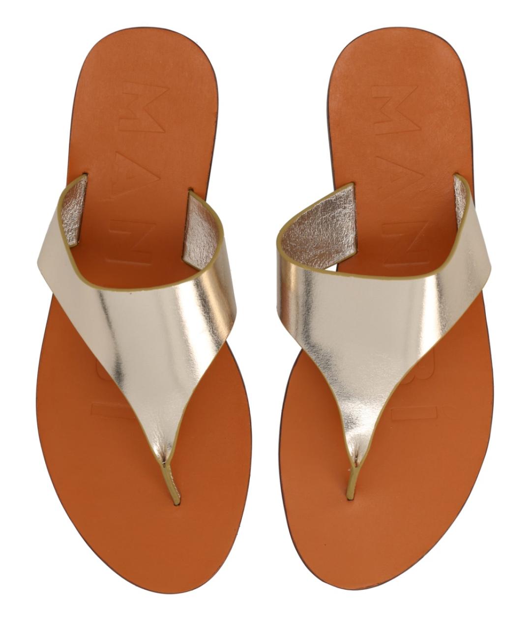 MANEBI Серебряные кожаные сандалии, фото 5