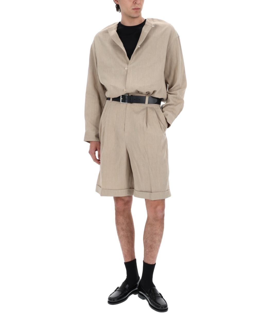 JACQUEMUS Бежевые хлопковые шорты, фото 3