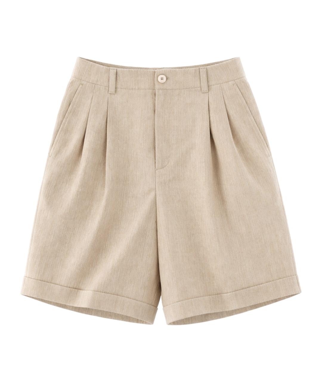 JACQUEMUS Бежевые хлопковые шорты, фото 1