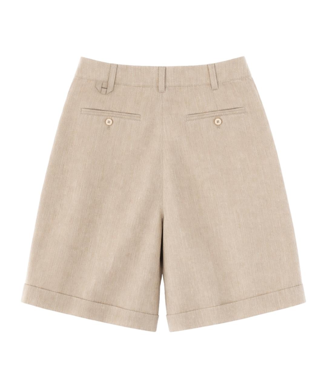 JACQUEMUS Бежевые хлопковые шорты, фото 2