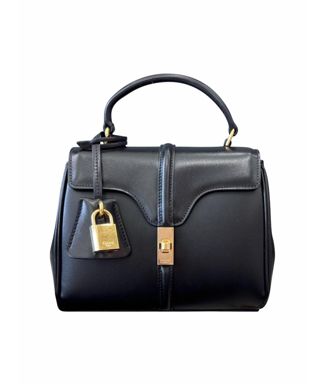CELINE Черная кожаная сумка через плечо, фото 1