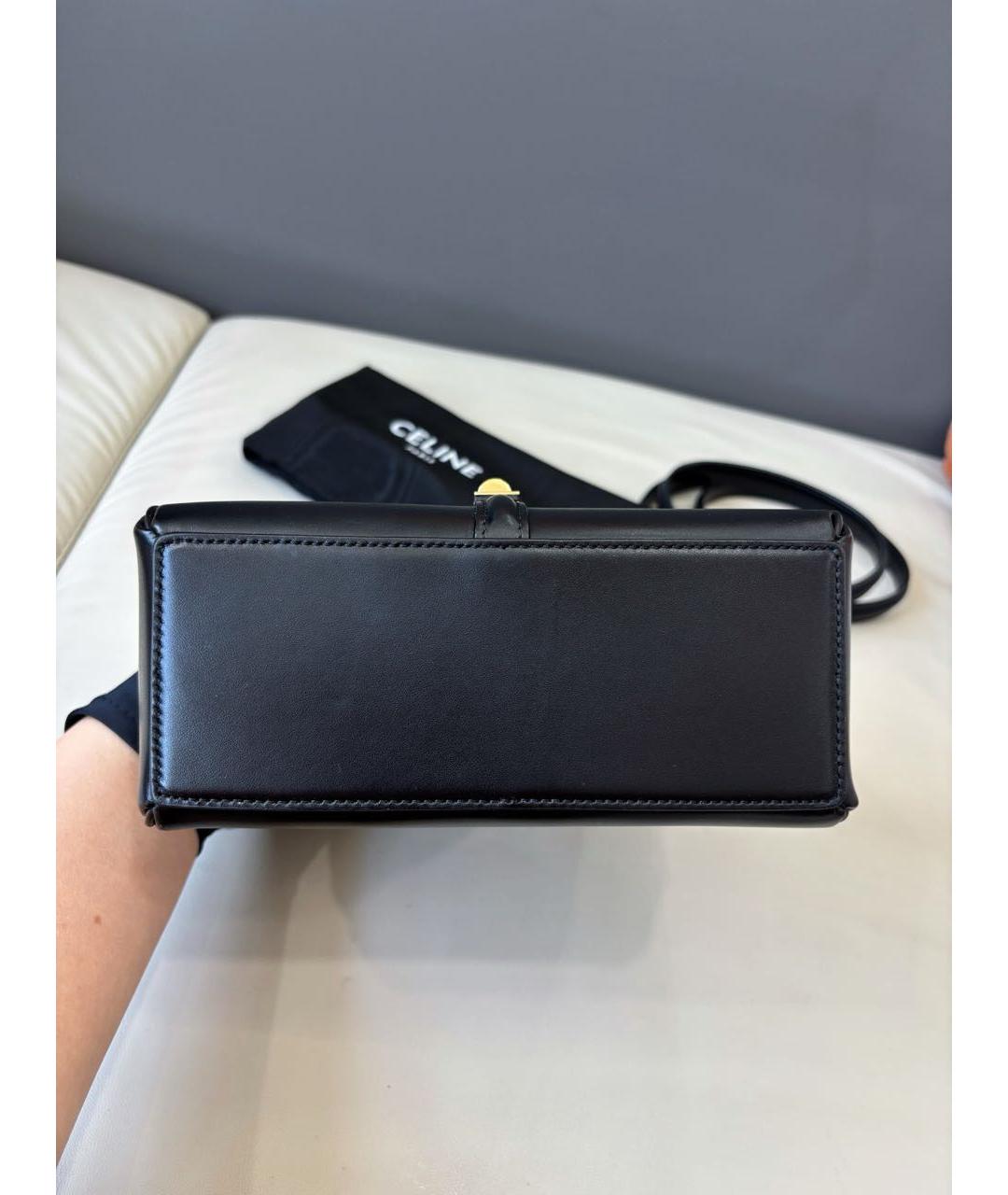 CELINE Черная кожаная сумка через плечо, фото 5