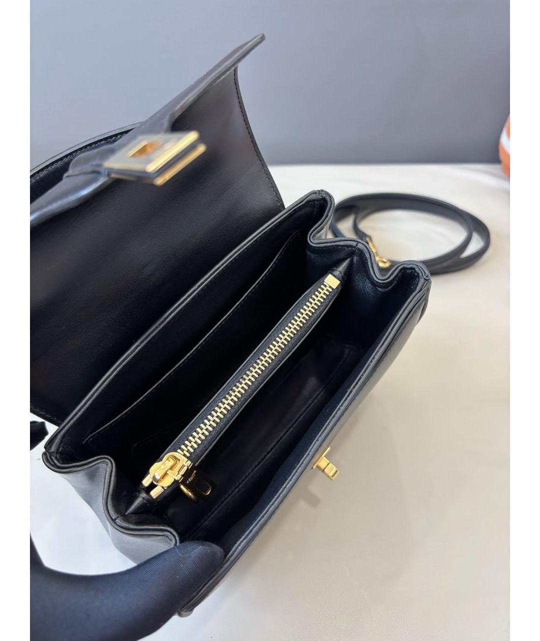 CELINE Черная кожаная сумка через плечо, фото 7