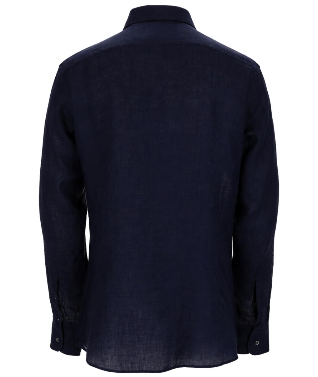 HUGO BOSS Синяя льняная кэжуал рубашка, фото 2