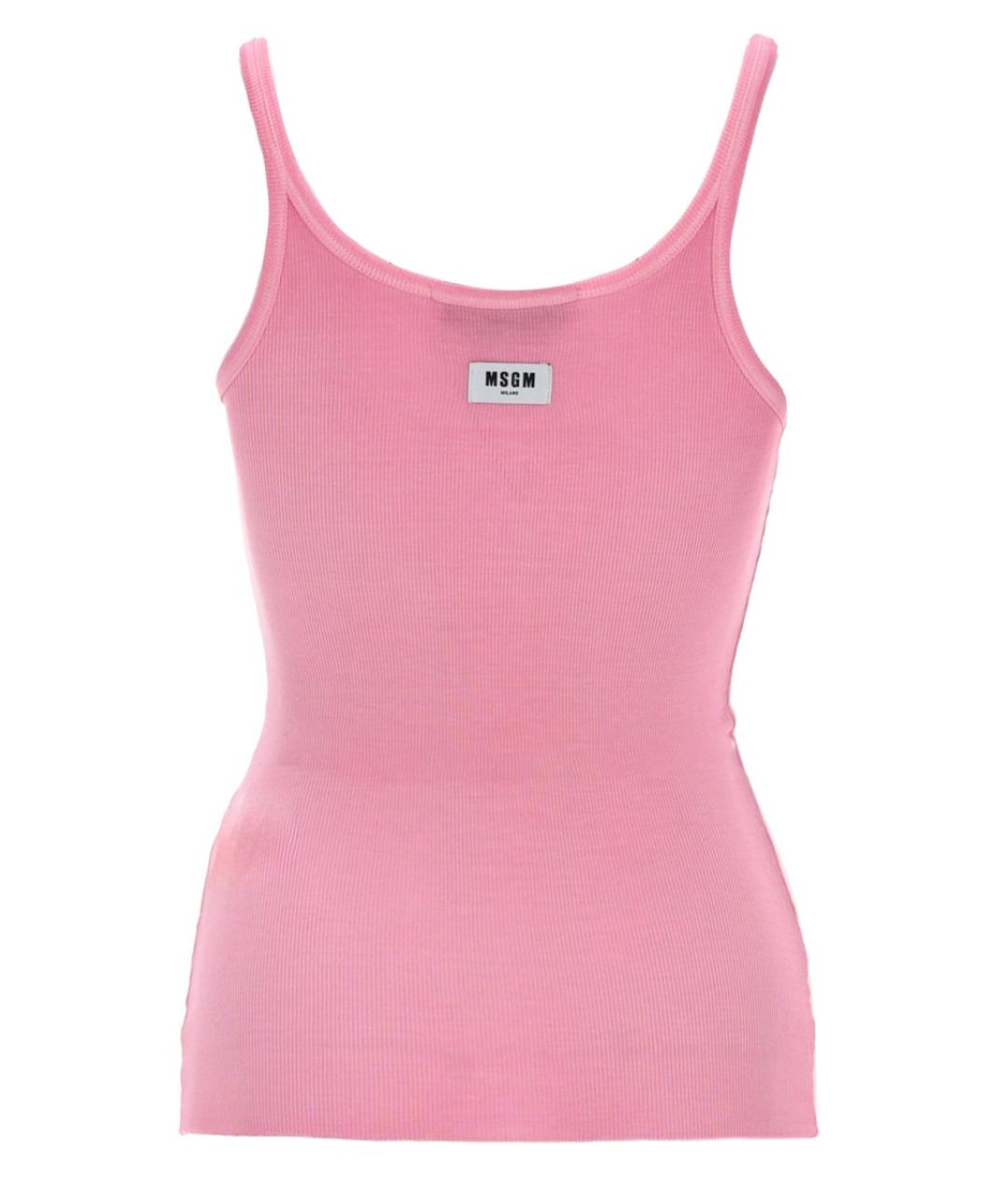 MSGM Розовая вискозная майка, фото 2