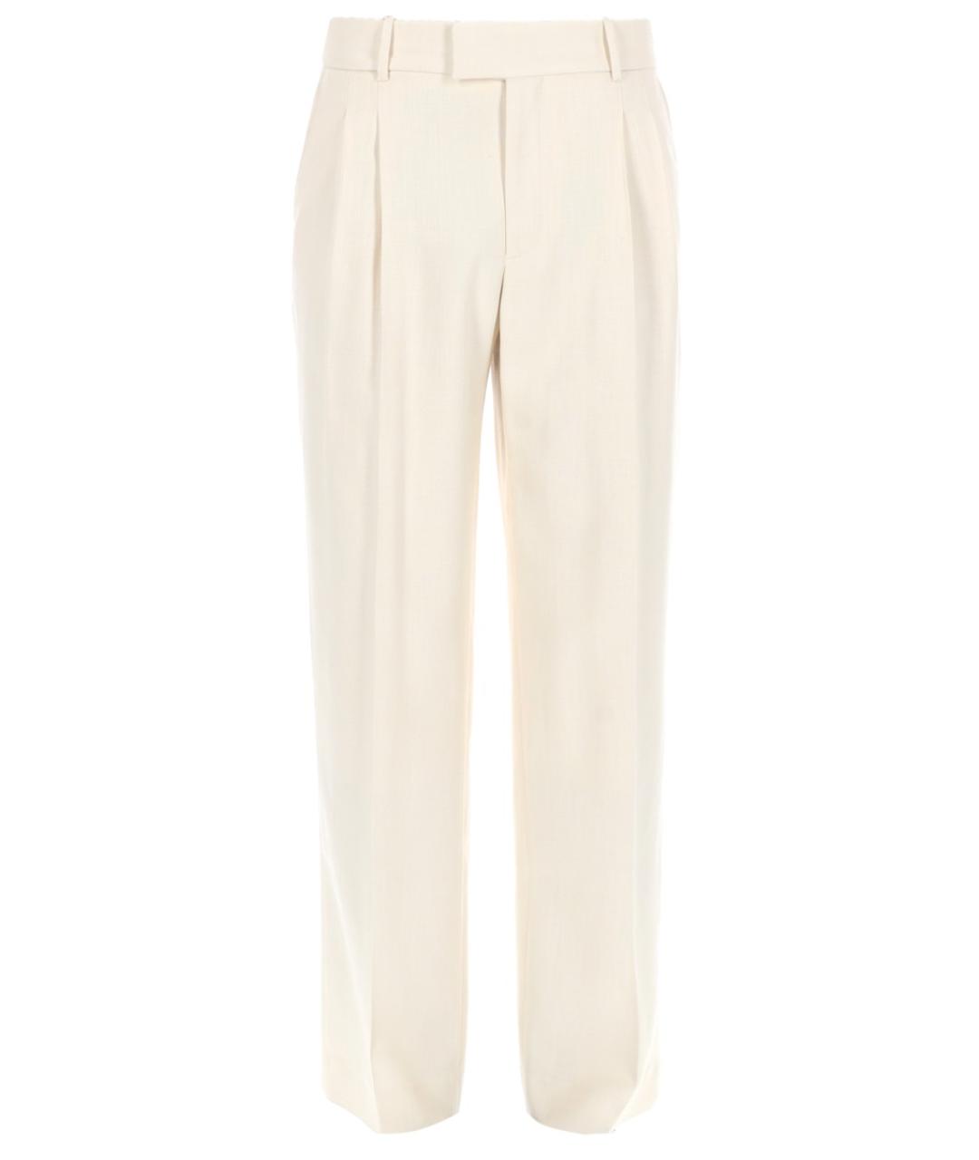 Drole de Monsieur Белые вискозные повседневные брюки, фото 1