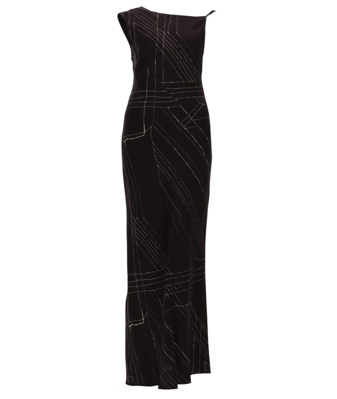 ALYSI Коричневое шелковое повседневное платье, фото 1