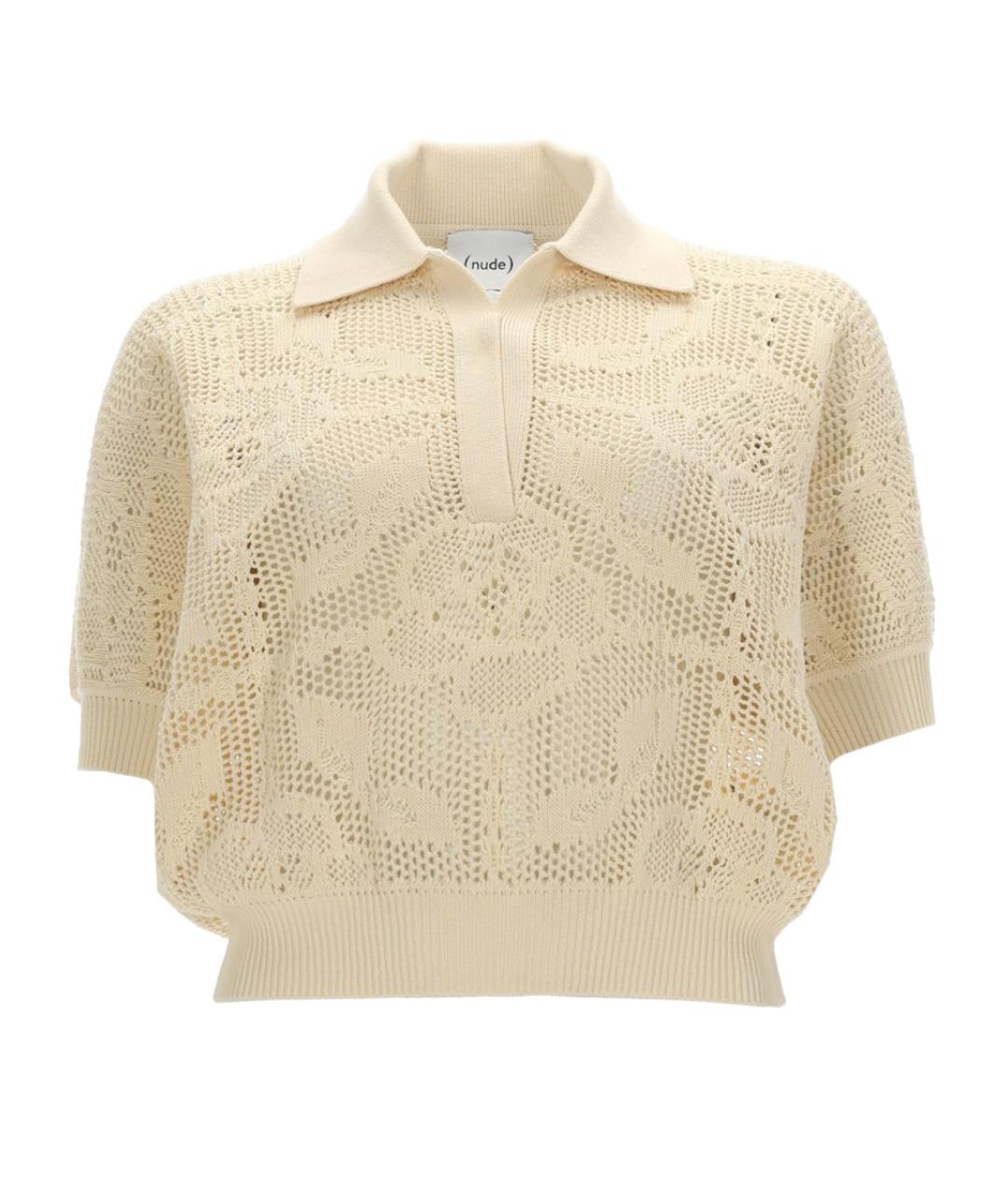 NUDE Белая хлопковая футболка, фото 1