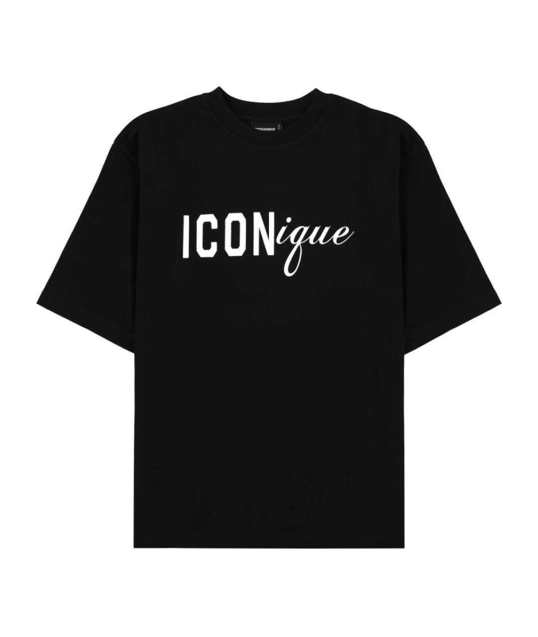 DSQUARED2 Черная хлопковая футболка, фото 1