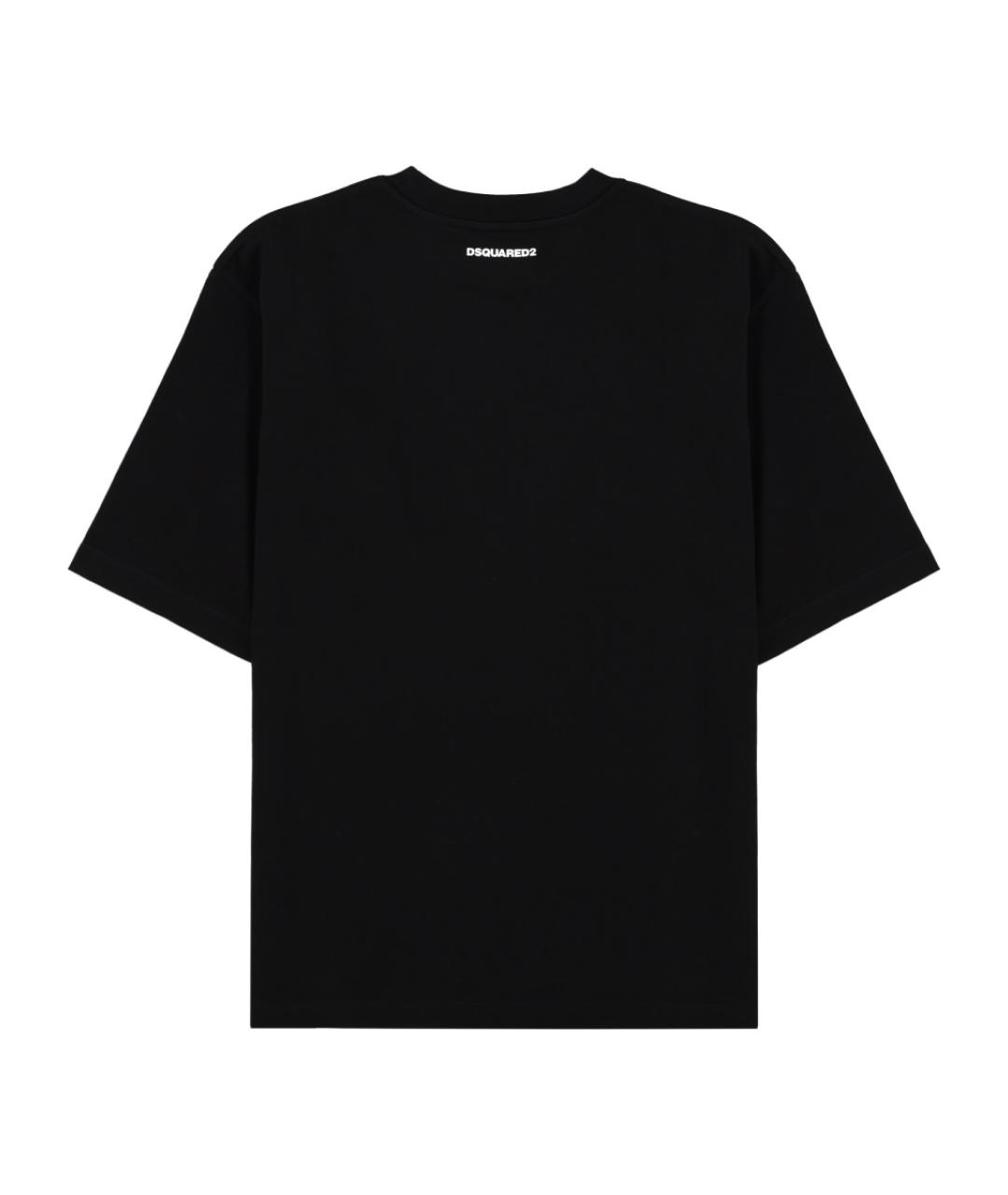DSQUARED2 Черная хлопковая футболка, фото 2