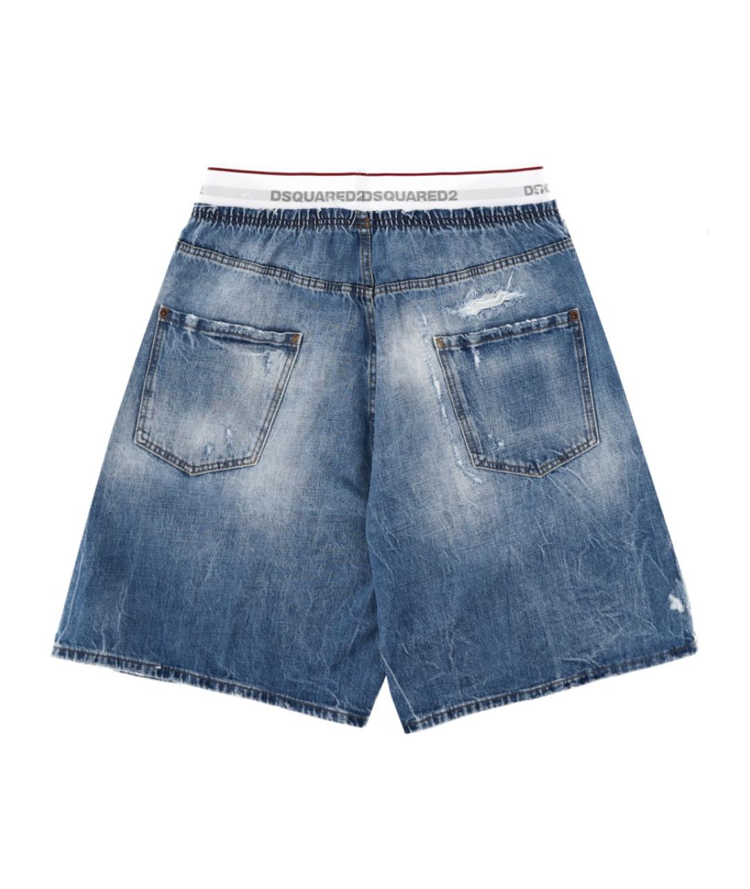 DSQUARED2 Синие хлопковые шорты, фото 2