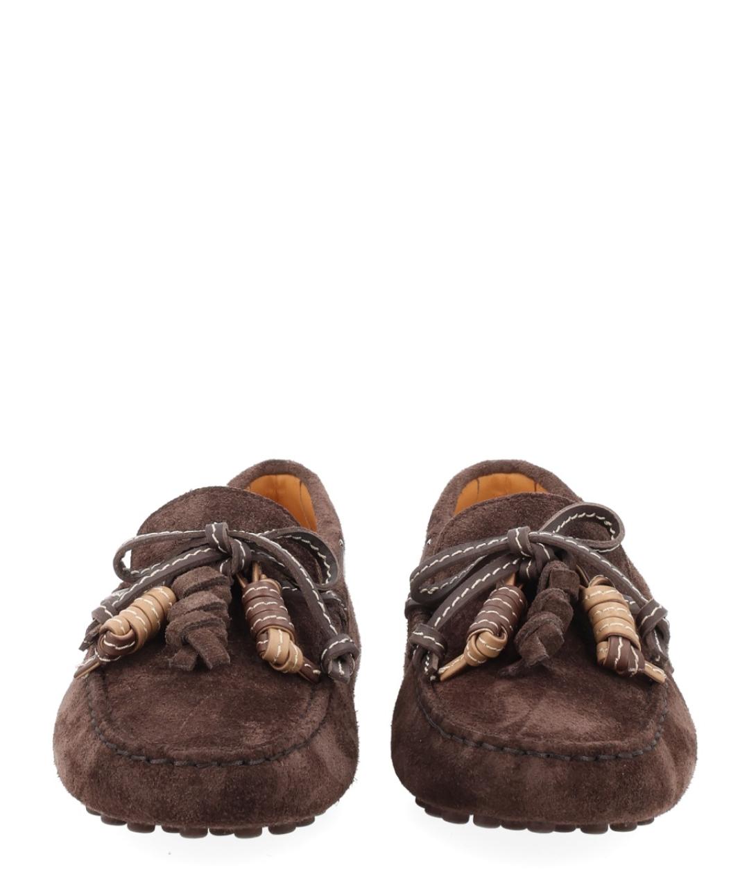 TOD'S Коричневые кожаные лоферы, фото 3