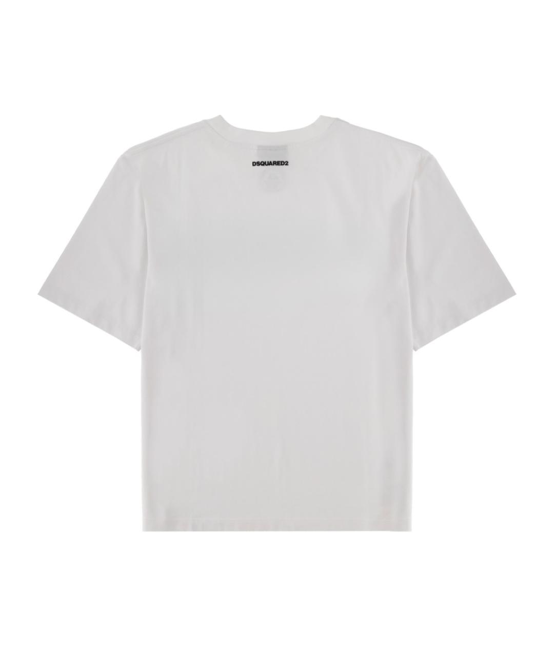 DSQUARED2 Белая хлопковая футболка, фото 2