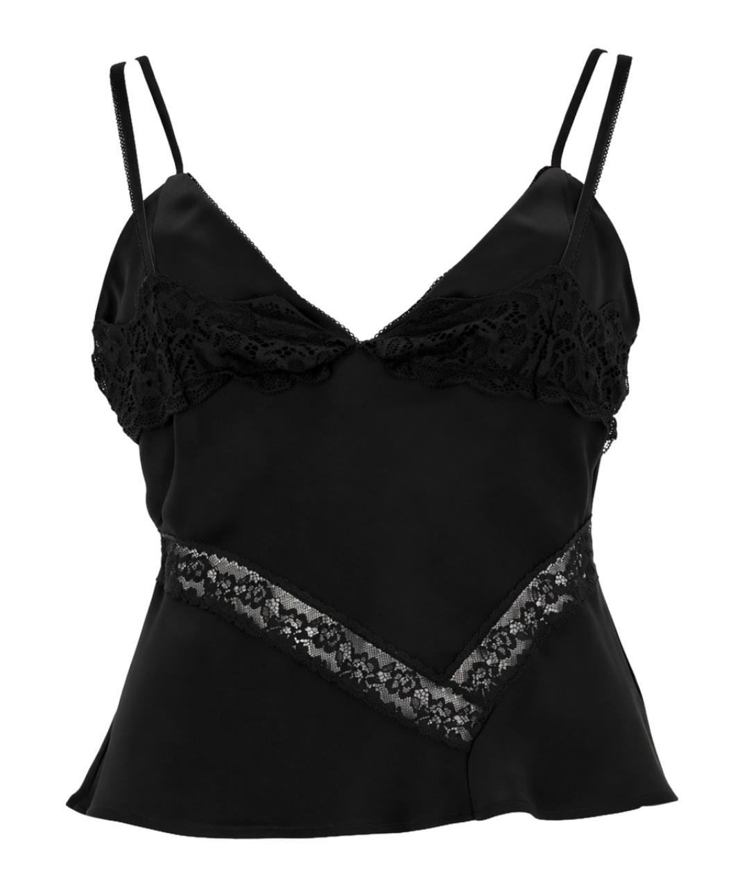 MSGM Черная ацетатная майка, фото 1